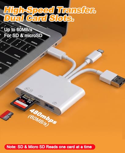 Lecteur carte SD iPhone 15 16 17 adaptateur USB-C MicroSD compatible Android PC