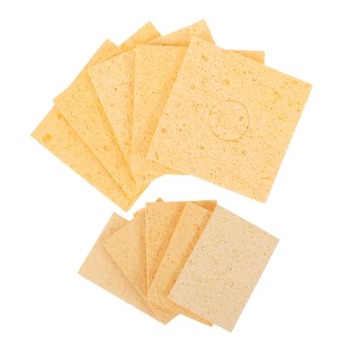 VILLCASE 10Pcs Solder Tip Cleaner Sponge Soldering Accessory for Efficient Solder Cleaning and Tip Maintenance Durable and Reusable Design for All Projects