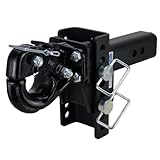 Shocker XR Adjustable Pintle Hook Hitch, Fits 2-1/2' Hitch 3.5' Rise/8.5' Drop