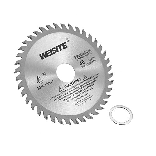 sourcingmap 4-Inch 40 Teeth 12000RPM Premium Tungsten Carbide Tipped (TCT) Circular Saw Blade with 5/8-inch Arbor