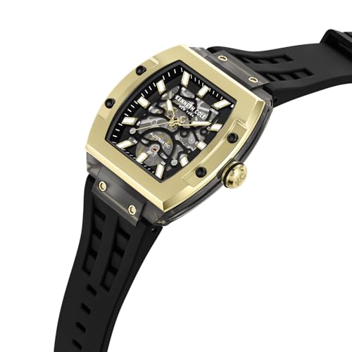 Image of KENNETH COLE Automatic Analog Black Dial Black Silicon Strap Watch for Men - KCWGZ0076805MNW