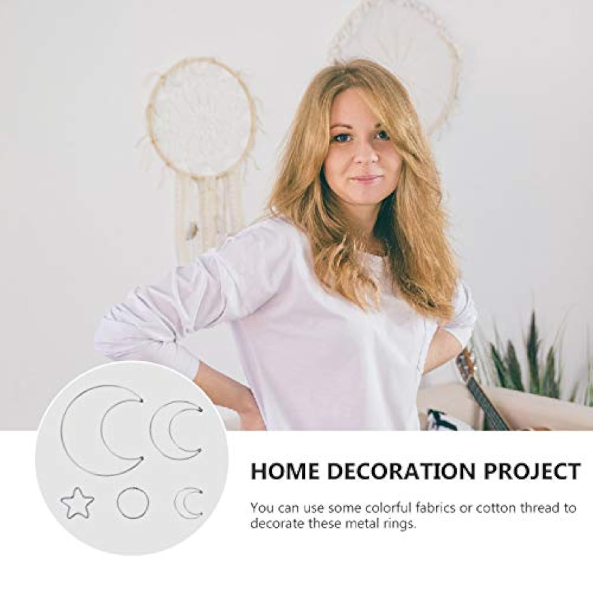 Moon Dream Catcher Rings for DIY Craft Decoration