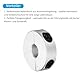 QUARKZMAN Aluminium Stellringe 8 mm Innendurchmesser Doppelt Geteilter Klemmring Silber Wellenring Bohrung Set-Schrauben Klemmringe Tiefenanschlag für Bohrer Auto Robotik 4 Stück
