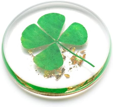Real Four Leaf Clover, Authentic 4 Leaf Clover Good Luck Charm 1.25”, Ideal for Gifts, Lucky Charm Clover For Family (Including Gold Leaf)