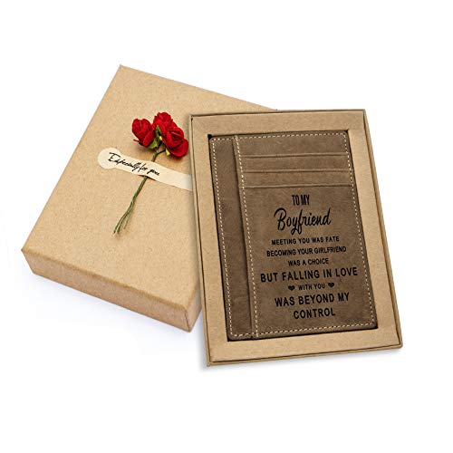 K KENON Engraved Pocket Wallet For Men,Personalized Minimalist Slim Leather Pocket Wallet for Husband Son Birthday Christmas Gift (For Boyfriend) - Image 5