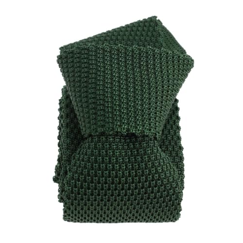 Cravate tricot soie vert armée Tony & Paul froissage évité Italie