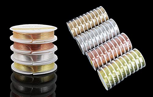 Image of DIY Crafts New 0.3 /0.4 /0.5 /0.6 /0.8 /1MM Silver Gold Copper Wire Craft Beads Rope Beading Wire For Bracelet Necklace Jewelry DIY Accessories (1 Roll, 0.3mm Silver)