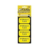 Hydraulic Oil Only Sticker | Cans, Containers, Drums, Tanks, and More - Weather Proof, Extreme Stick - Hydraulic Fluid Sticker by Fuel Stickers - USA Made (2x1 inch), 40 Labels