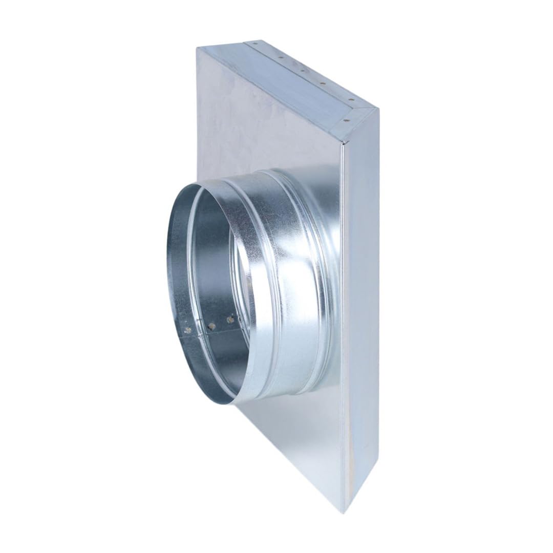 Subtiel Flachkanal Übergang 90°, 250 x 50 mm auf Ø 150 mm