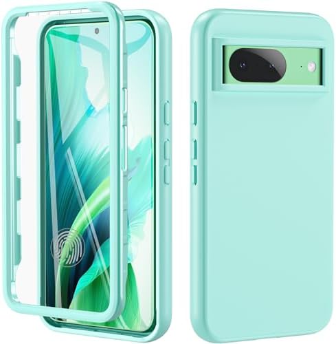 Feishell Google Pixel 9A Case Built-in Screen Protector Clear Rugged 360 Full Body Protective Shockproof Hard Back Hybrid Soft TPU Dual Layer Heavy Duty Bumper Anti-Scratch Cover Case, Purple - View #5