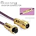 ATTACK SHARK Custom Coiled USB C to A Cable for Gaming Keyboard,Double-Sleeved Starlight Braided Cable with Detachable Metal Aviator 24K Gold Connector 1.7M for Phone/PS4/Android/Xbox-(Ross Red)