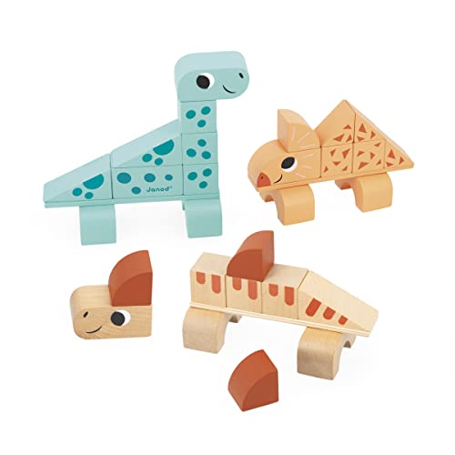 Dino à construire Janod Cubikosaurus pour jouer au salon dès 2 an