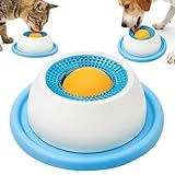 XMSHENG Schleckball für Hunde Leckspielzeug Leckball Hund Katze Beschäftigung Lick Bowl (Blau)