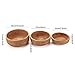 Round Rattan Fruit Baskets Woven Storage Bowls Key Holder Stackable for Shelf Kitchen Tabletop Natural Set of 3