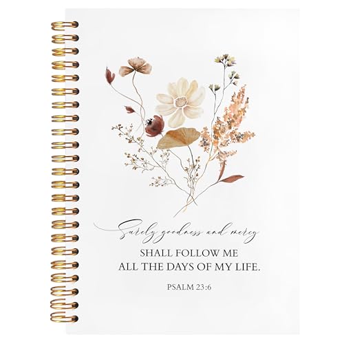 Carnet de notes chrétien floral BearCake à spirale et couverture rigide