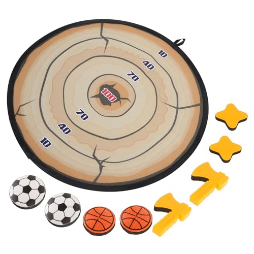 PRETYZOOM Jeu de Cible Ronde 305g pour Garçon et Filles et Familles, Disque de Lancer Léger avec Balles Collantes, D'extérieur et D'intérieur Interactif pour Améliorer Précision