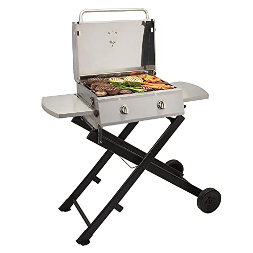 Cuisinart Cgg-340 Chef's Style Roll-Away Portable Gas Grill With Side Tables, 275 Sq. Inches Cooking Space, Perfect Outdoor Grill For Camping And Tailgating #TOP2