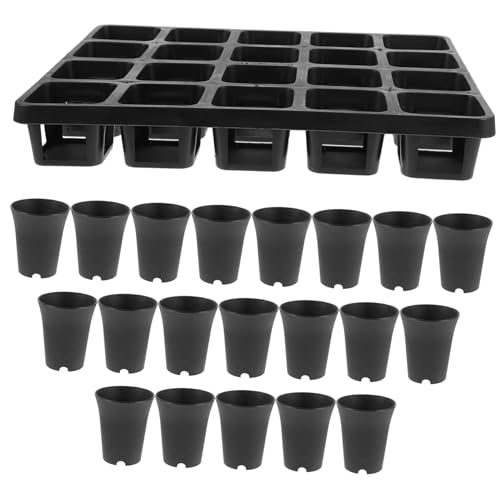 BEBEMOKO Vasi Rettangolari Per Piante Succulente Con Vassoio Di Recupero Vasi Piccoli in Plastica Resistenti Per Coltivazione Seminari in Giardino e Uso Domestico