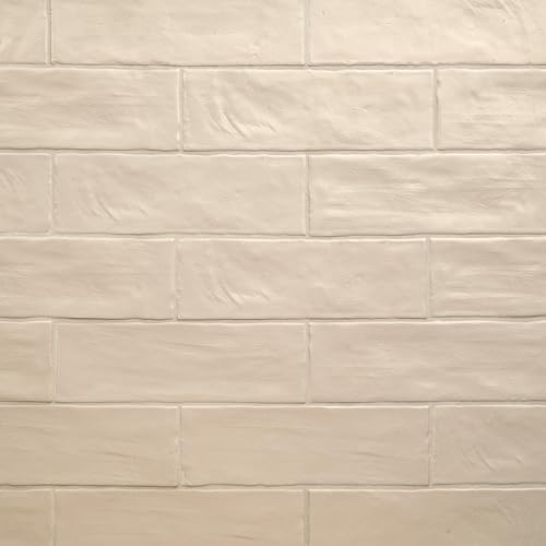 Rava Shell Zellige Look Satin Ceramic Wall Tile, Sample Piece