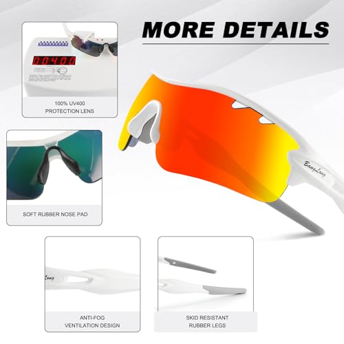 Image of BangLong Polarized UV400 Sports Sunglasses with 5 Lenses for Men Women
