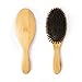 Boar Bristle Hair Brush Natural | Hair Brushes For Women Mens Hair Brush | Round Bamboo Wooden Paddle Hairbrush | Comb Set For Curly Wet or Dry Hair Detangling | Fine Normal Hair