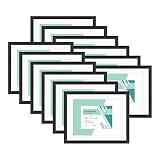 MCS Gallery Essential Document Frame , Black Woodgrain, 11 x 14 in matted to 8.5 x 11 in, 12 pk