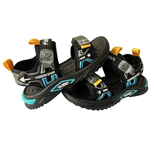 Kiyferc Boy'S Sandals Summer Sports Hiking Beach Shoes Outdoor Open Toe Sports Sandals For Kids-Black Blue-29 thumb #4