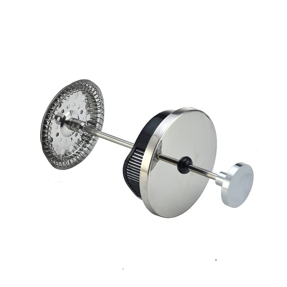 Olla de prensa francesa Tetera de vidrio con filtro de acero inoxidable de doble pared para cafetera casera Olla de prensa francesa fácil de limpiar y usar (Color : Black, Size : 350ml) (Black 600ml