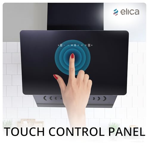 Image of Elica 75cm 1400 m3 /hr BLDC Filterless Autoclean Vertical Kitchen Chimney | Twin Suction Inlets| 15 Years Motor & 5 Years Comprehensive Warranty| KITTY FL 750 BLDC HAC LTW MS NERO |Black| Motion Sensor