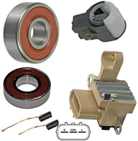 Alternator Repair Kit for 2003-201 Maserati Quattroporte (Denso 104210-1620, Maserati 263830) Regulator Brushes Bearings - 290-5792RK