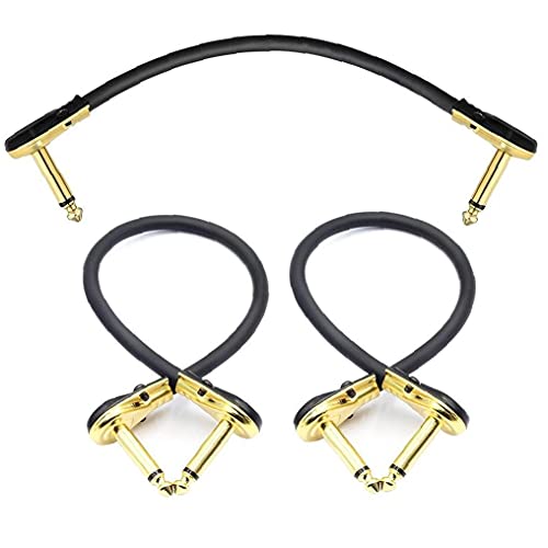 Guitar Patchkabel, Gitaar Patch Leads Voor Guitar/Vlakke Hoeken Patchkabel Instrument Cable 15cm 3pcs - Image 3