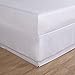 Luxury Hotel Baratta Stitch on White Tailored Microfiber 14" Bedskirt, King, Silver