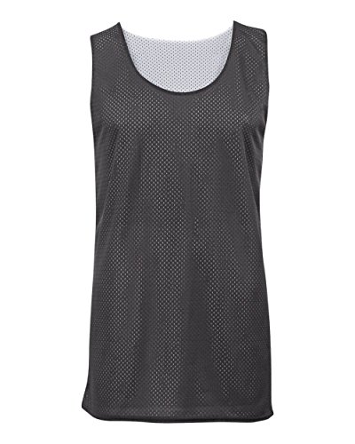 Badger Sport Graphite/White Youth Small Reversible Mesh Tank Top Jersey Uniform