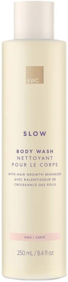 EUROPEAN WAX CENTER Slow Hair Growth Shea Body Wash, Hair Minimizer & Growth Inhibitor, Hydrating Vitamin E, Moisturizing, Dry & Sensitive Skin, 8.4
