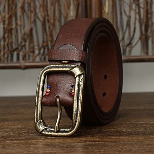Retro Belt For Men Cowskin Leather Belt For Men Copper Buckle Belt For Mens4