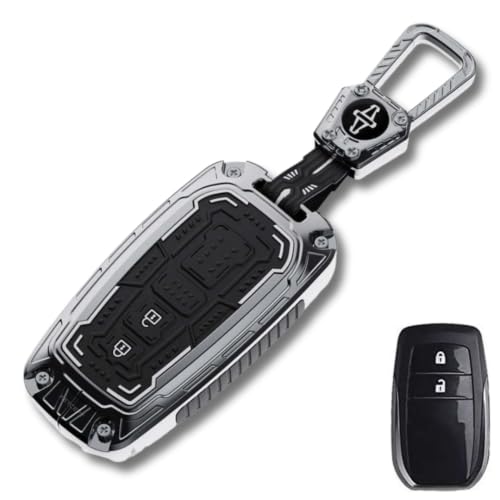 Image of Keycept Metal Armor Key Cover for Toyota Innova Hycross | Fortuner | Hilux | Innova Crysta | Fortuner Legender | Land Cruiser | Suzuki Invicto 2 Button Smart Key