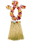 1 Set 60cm Adult Hula Grass Skirt Hawaiian Party Costume Luau Dance Skirts(Festucine)