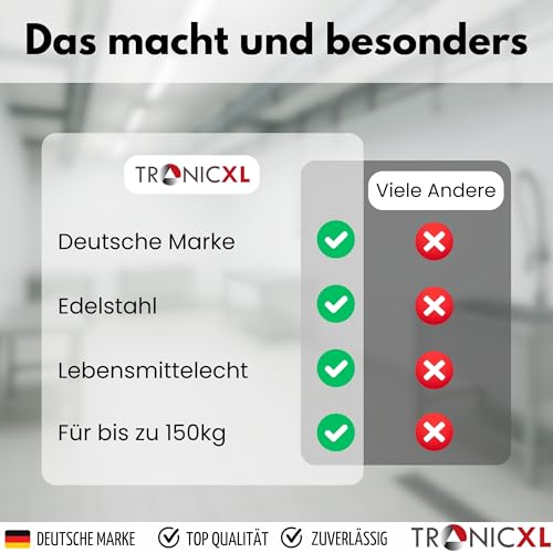 TronicXL 2 Stück PROFI S-Haken - 260x10mm Drehhaken Edelstahl Dreh Haken Wildhaken Zerwirk-haken Swivel Hook Fleischhaken drehbar zum Aufhängen von Wild Fisch Würste Parma Schinken Wildschwein