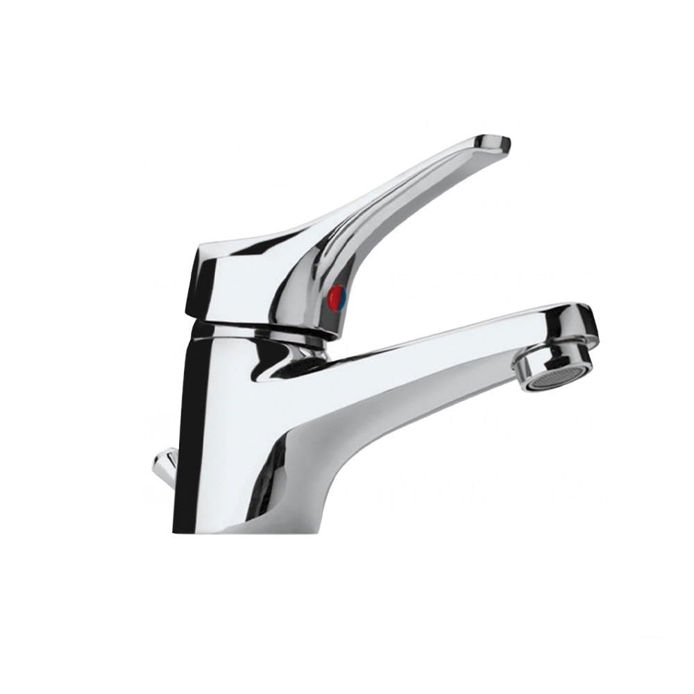 Miscelatore monocomando rubinetto per lavabo con piletta di scarico, Pilot Paini, colore cromo