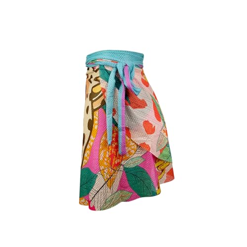 Saída de Praia Canga Saia Curta Floral Onça Verão Piscina Feminina