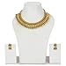 MUCH-MORE Necklace Set Stylish Design Gold Plated Tone South Indian Temple Jewelry Polki Necklace Traditional Necklace Traditional Coin Necklace Earrings For Wedding & Party Wear For Girls Women