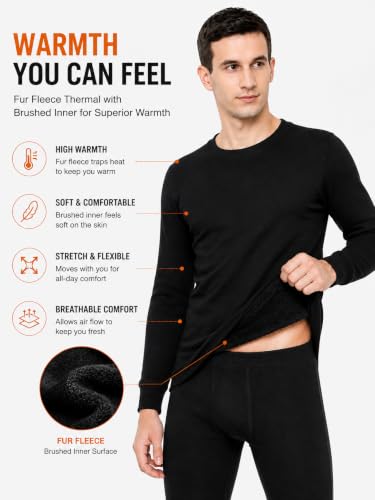 Image of BODYCARE Heat MAX - Fur Fleece Inside Men Round Neck full Sleeves Thermal Gold Plus Premium Range for Very high Warmth