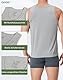OEIOEI Unterhemd Herren Bambus Viskose Mositure-Wicking Tank Top Sport Männer Mehrfarbig 3er Pack (XL,Schwarz/Weiß/Grau)