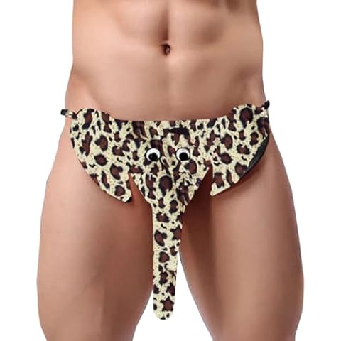 Men's Leopard Animal Style Thong Underwear Cover
