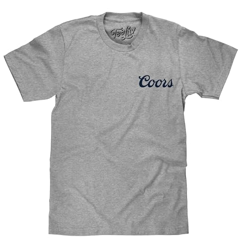 Tee Luv Men's Coors Banquet Shirt - Since 1873 Double Sided Beer Logo T-Shirt