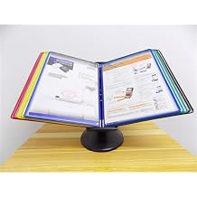 File Organizer for Desk - Catalog Display Rack, 10-Pocket Wall Flip Folder, Desk Reference Organizer, Suitable for Office and HomeB