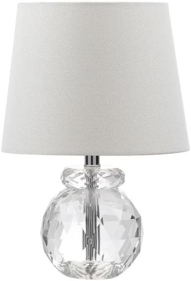 13-Inch Table Lamp with Chrome Metal Finish, Shimmering Crystal Ball Lamp for Elegant Decor, Premium Lamp for Home and Office