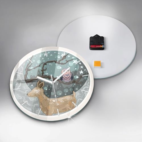 Horloge en verre silencieuse Wallfluent 30 cm de qualité - 5