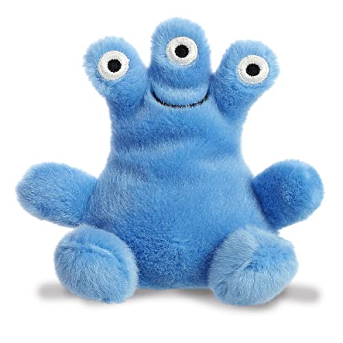 Image of Aurora® Adorable Palm Pals™ Zeke Monster™ Stuffed Animal - Pocket-Sized Fun - On-The-Go Play - Blue 5 Inches