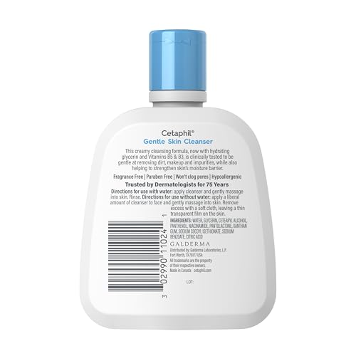 Cetaphil Gentle Cleanser, Hydrating Face Wash, Sensitive Skin, 4oz, 3ct - image 8